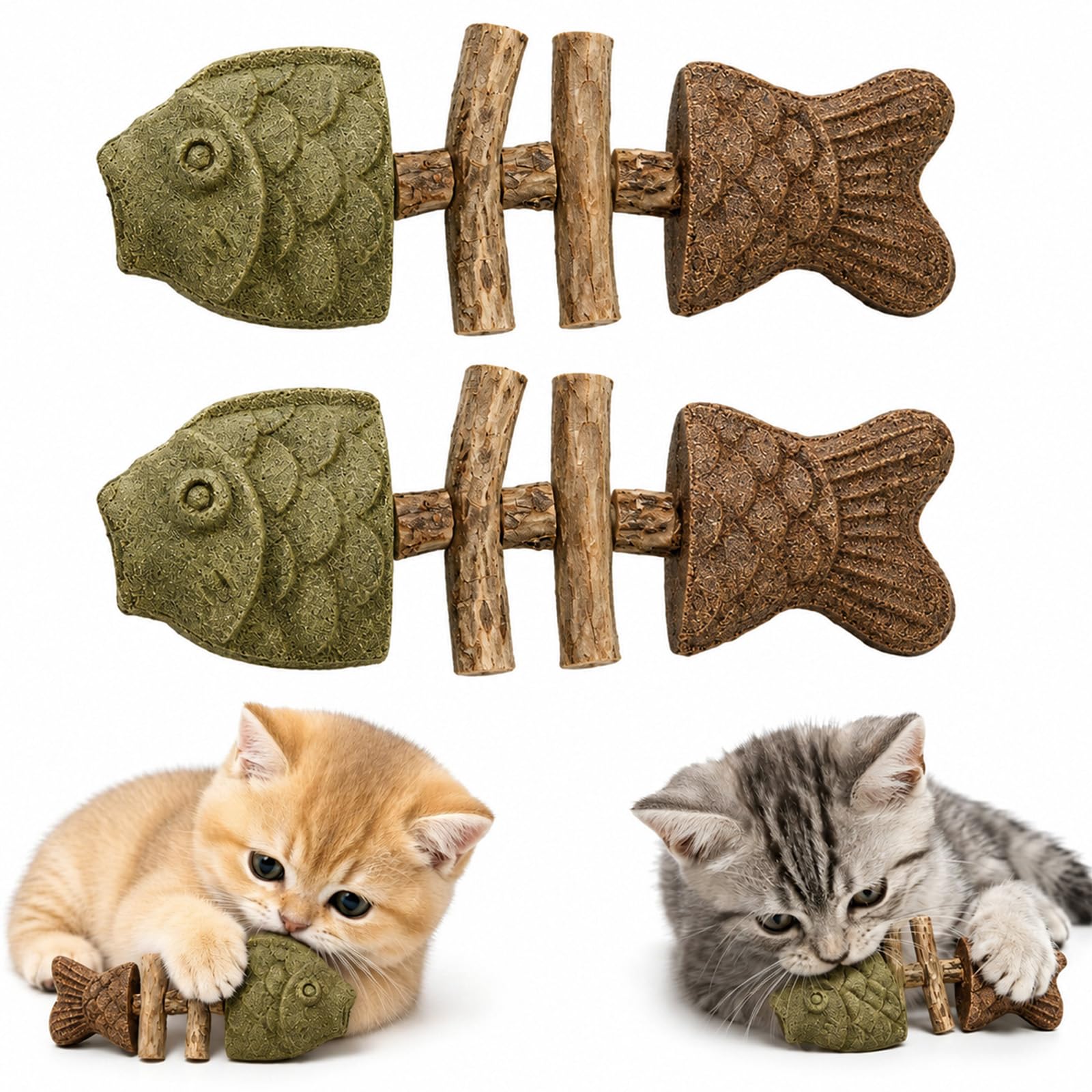PawGlow Silvervine Fishbone Chew Duo