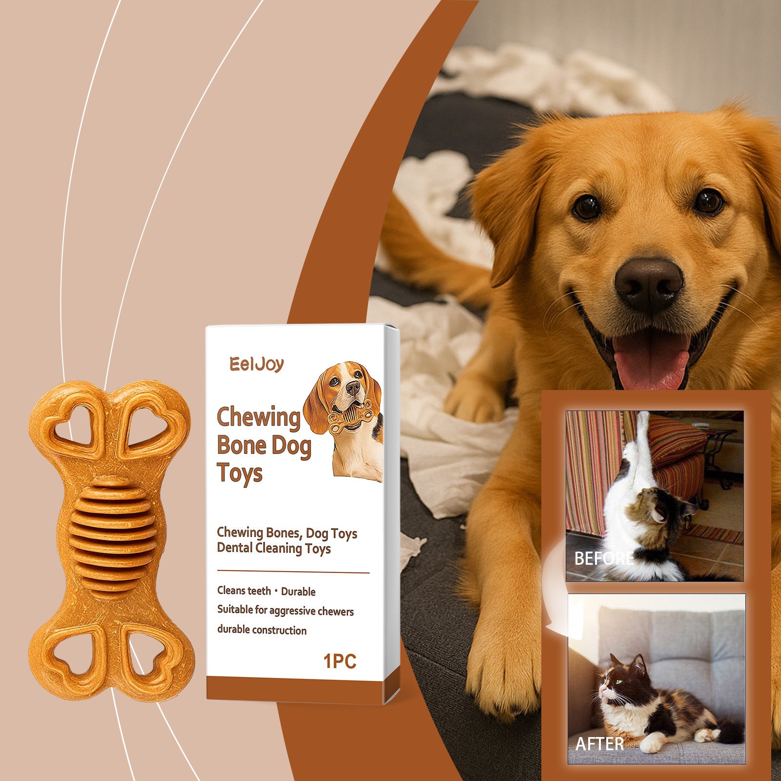 PawGlow Bone-Shaped Chew Toy
