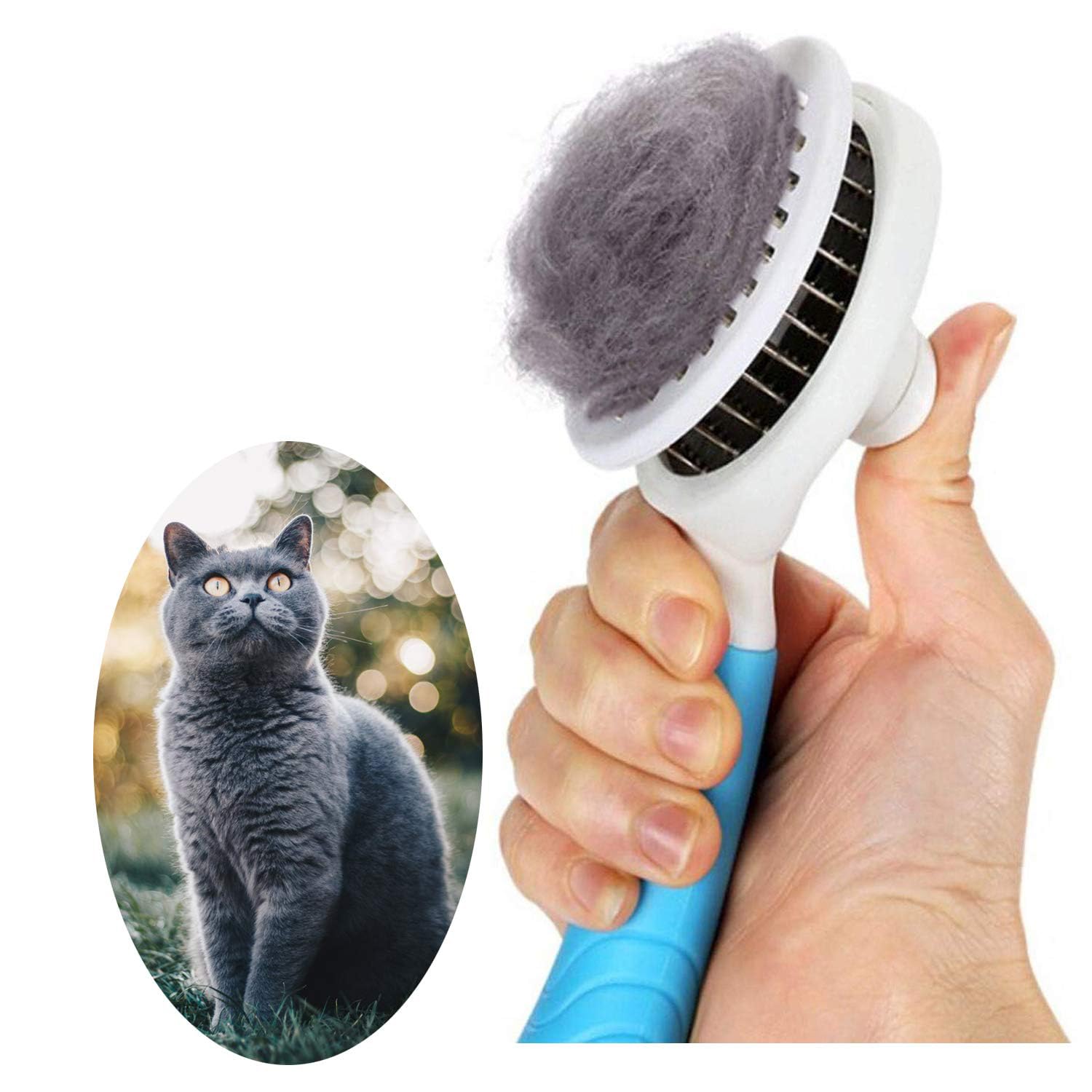 PawGlow Self-Cleaning Slicker Brush