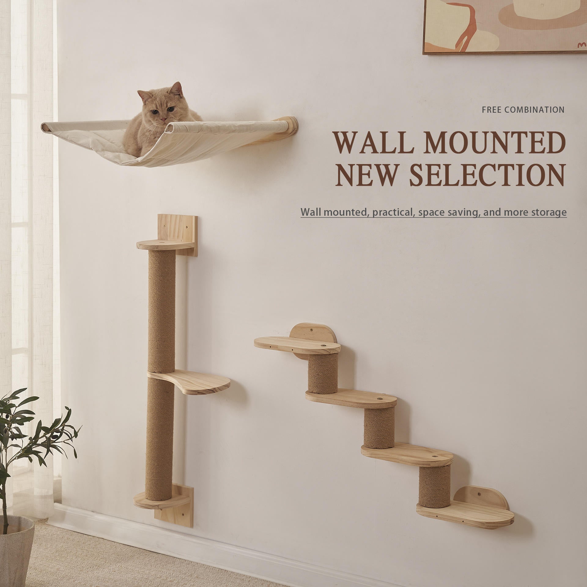 PawGlow Wall-Mounted Climbing Perch